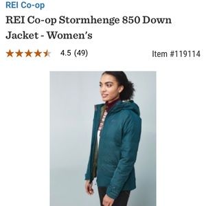 REI co-op stormhenge waterproof down jacket